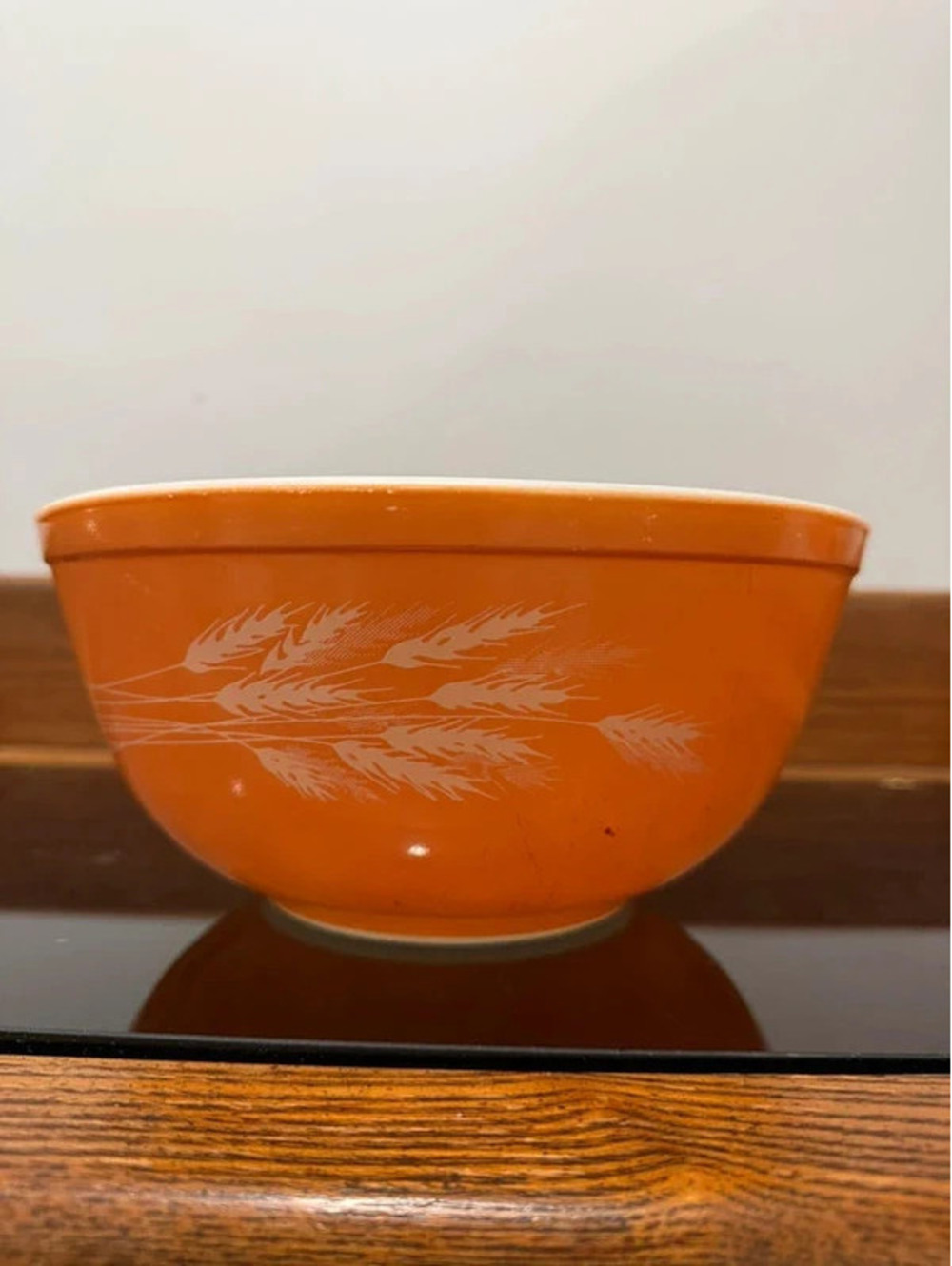 Vintage Pyrex Autumn Harvest Wheat #403 Orange 2.5 Qt Mixing Bowl